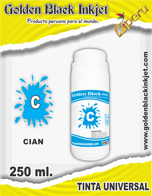 Frasco 250ml de Tinta CIAN para Recarga de Cartuchos HP, Canon, Lexmark